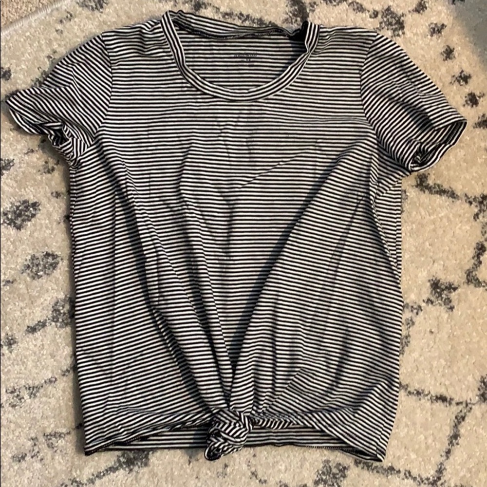 Madewell knot front striped T-shirt